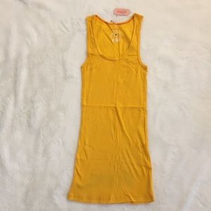 PINK yellow/orange ribbed tank